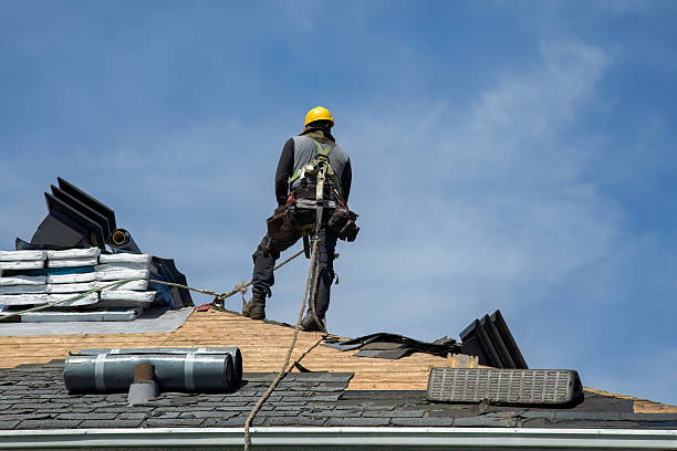 Professional Roofing technician working in Tyro, VA